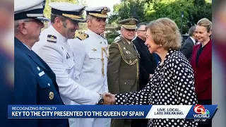 New Orleans mayor presents Queen of Spain with key to city