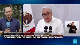 Gobernador de Sinaloa retoma funciones tras ser vinculado con narcotráfico por EE. UU.