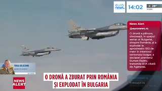 O dronă a intrat dinspre România în Bulgaria și a explodat la 100 de metri de graniță