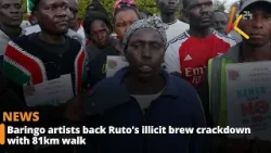 Baringo artists back Ruto’s illicit brew crackdown with 81km walk