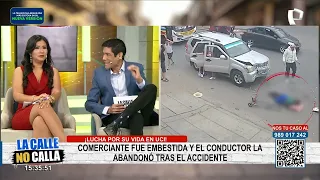 Comerciante fue embestida y conductor abandonó el lugar tras accidente