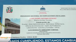 Esperan entrega del centro educativo Isidro Antonio Estévez en Blanco Arriba