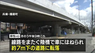 Man dies after being struck by car on overpass and falling 7 meters; 58-year-old organization emp...