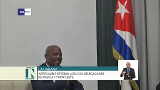 Esteban Lazo meets with the First Vice President of the National Assembly of Angola