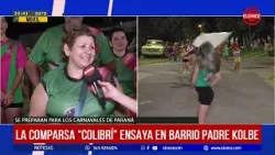 La comparsa "Colibrí" ensaya en barrio Padre kolbe