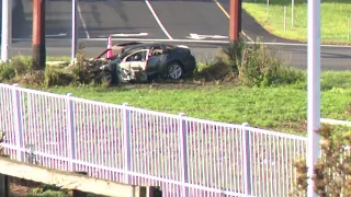 SCENE VIDEO: Crash closes road, highway ramps in East Windsor