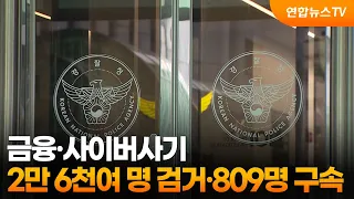 금융·사이버사기 2만 6천여 명 검거·809명 구속 / 연합뉴스TV (YonhapnewsTV)