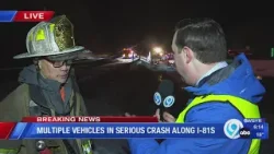 Live from the massive pile-up on I-81; Otisco fire chief gives us the latest
