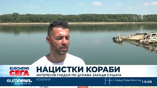Нацистки кораби: Интересни гледки се появиха по Дунава заради сушата