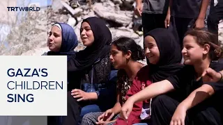 Palestinian children turn to singing to cope with displacement