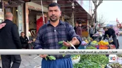 رۆژانە چەندین جۆری گژوگیای بەهاری رەوانەی بازاڕی خورماڵ دەکرێن