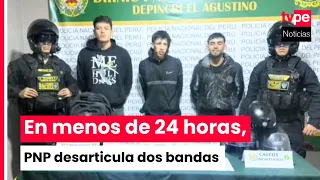 PNP dismantles two gangs dedicated to extortion and vehicle theft in less than 24 hours