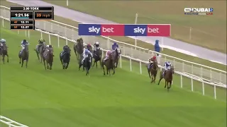 The Lost King 🏇 ridden by jockey Oisin Murphy.. wins the third race at the Ebor Festival in York