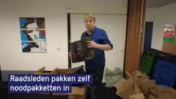 Geen woorden maar daden: raadsleden pakken zelf noodpakketten in