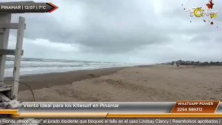 Ideal wind for Kitesurfing in Pinamar