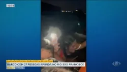 Barco com 27 pessoas afunda no Rio São Francisco