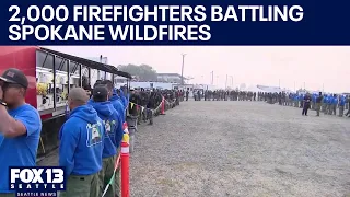 Thousands of firefighters battling wildfires in Spokane | FOX 13 Seattle