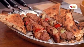 Pork Shish Kebab in Three Marinades and Sumac Salad | Grilling