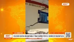 Julcán: colegio inhabitable tras sismo magnitud 6