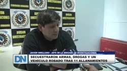 Secuestraron armas, drogas y un vehículo robado tras 11 allanamientos Secuestraron armas, drogas y un vehículo robado tras 11 allanamientos