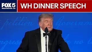 President Donald Trump shares speech at rescheduled White House Correspondents’ Dinner