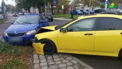 Dzierżoniów. Collision between a Skoda and a Honda