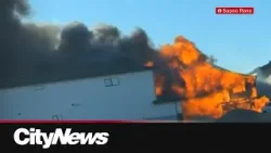 Structure fire damages homes under construction east of Calgary