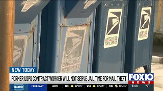 Former USPS contract worker will not serve jail time for mail theft