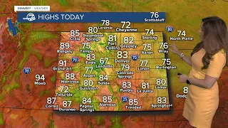 Partly sunny, seasonal Saturday in the Denver metro; sizzling Sunday
