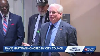 Chief meteorologist David Hartman honored by city council