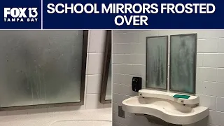 Florida high school mirrors frosted over to prevent tardiness