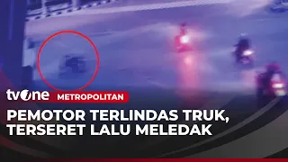 Kilas Metropolitan, Truk Trailer Tabrak Pemotor dan Terbakar | tvOne