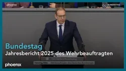 Bundestag: Debatte zum Jahresbericht 2025 des Wehrbeauftragten | 26.03.2026