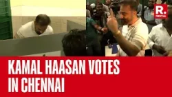 Lok Sabha Election 2024: Actor, Politician Kamal Haasan Casts His Vote In Chennai Amid A Sea Of Fans