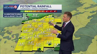 Rounds of rain Thursday into Friday, beautiful weekend ahead