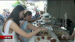 Με φανουρόπιτες και λαμπάδες κατά χιλιάδες οι προσκυνητές στον Άγιο Φανούριο στην Κάινα Αποκορώνου
