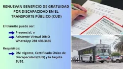 Habilitaron la renovación del beneficio de gratuidad por discapacidad en el transporte