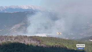Roccacasale Fire - Alpine Troops also on Monte Morrone