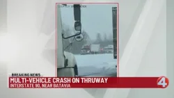Nearly 30 vehicles involved in crash on I-90 in Batavia