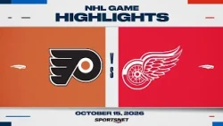 NHL Highlights | Flyers vs. Red Wings - October 15, 2026