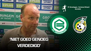 Dick Lukkien gaat in op verdedigend werk van zijn ploeg na nederlaag tegen Fortuna
