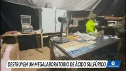 Destruyen megalaboratorio usado para el procesamiento de ácido sulfúrico en el Putumayo