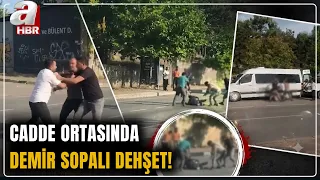 Moments of terror in the middle of the street in Gebze: Beaten with iron bars | A Haber