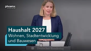 Bundestagsdebatte zum Haushalt für Wohnen, Stadtentwicklung und Bauwesen | 10.09.26