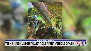 Teen pinned under power pole after crash in Randolph County