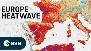 Europe’s heatwave seen from space