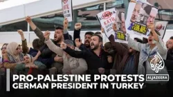 Pro-Palestine protesters condemn German president over Israel support in Istanbul