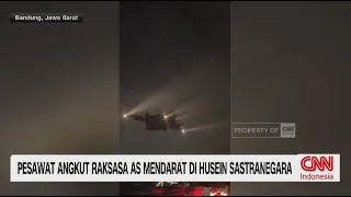 Pesawat Angkut Raksasa AS Mendarat di Husein Sastranegara