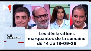 Les déclarations marquantes de la semaine du 14 au 18-09-26