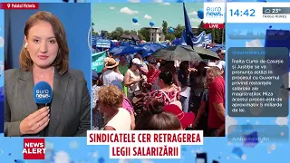 Sindicatele cer retragerea legii salarizării